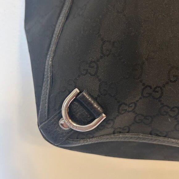 Black Authentic Gucci Monogram Tote - Picture 3 of 12